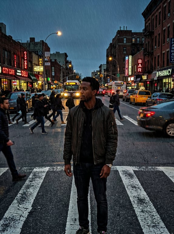 Transform this dry dusk street...