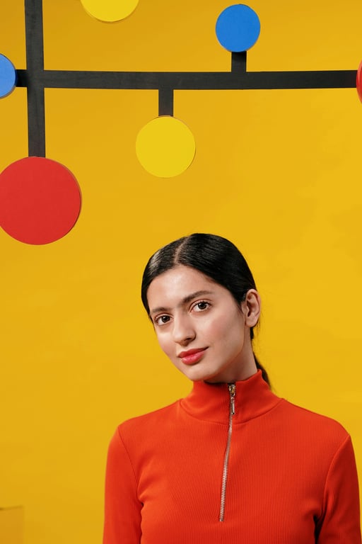 age ai generator before photo - woman wearing red hoodie