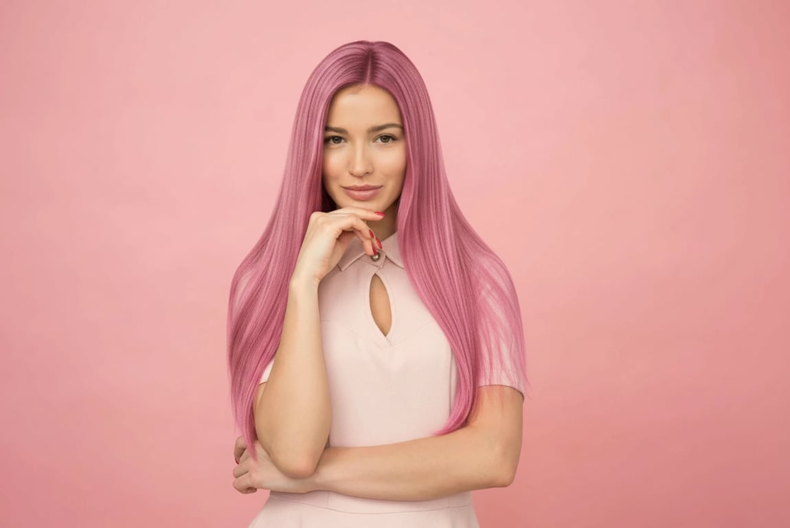 Experience a vibrant transformation with kaze ai's pink hair filter. Perfect for trying out bold new styles for parties, festivals, or just for fun, without any commitment.