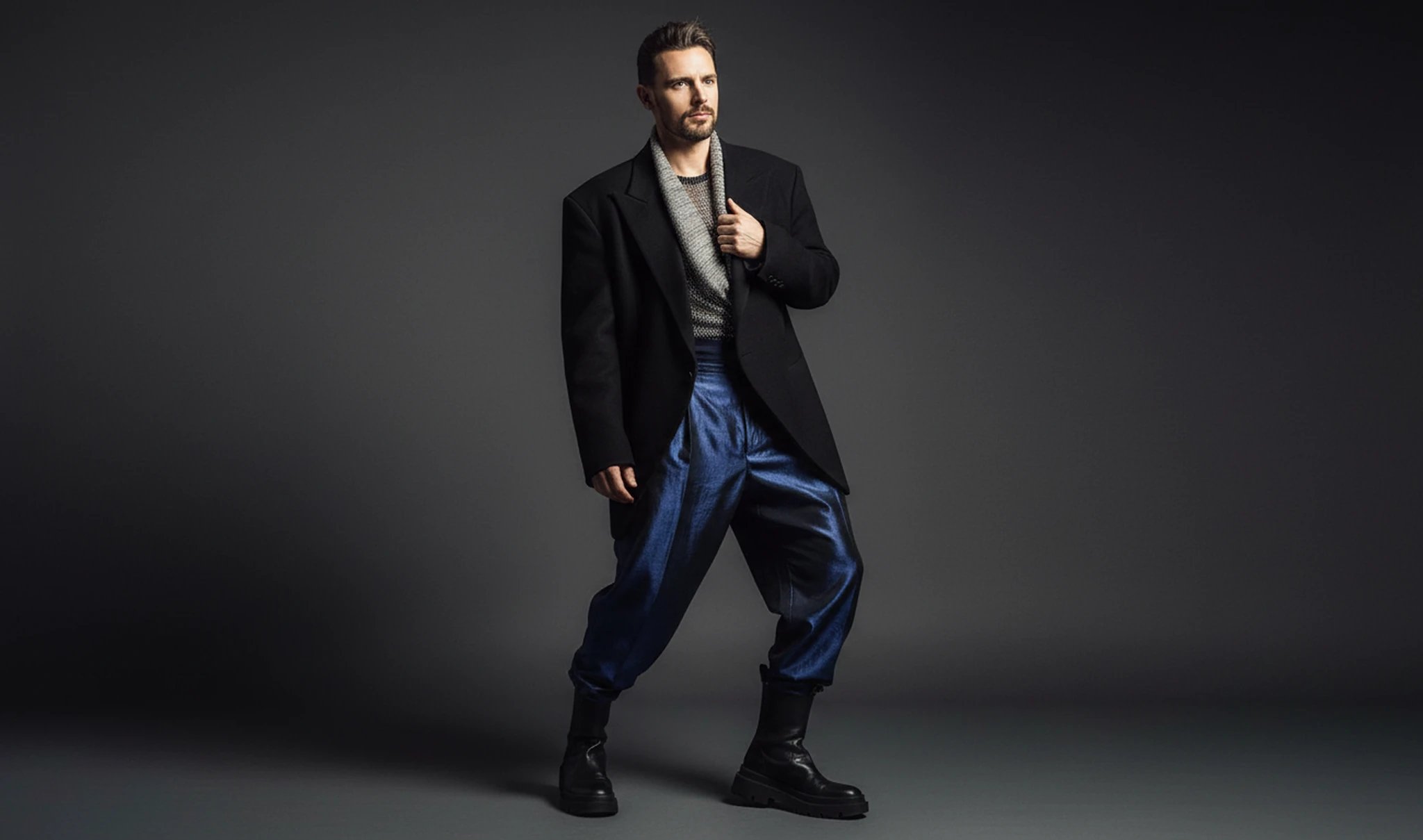 Designer Clothes filter after transformation - portrait styled in bold designer statement look