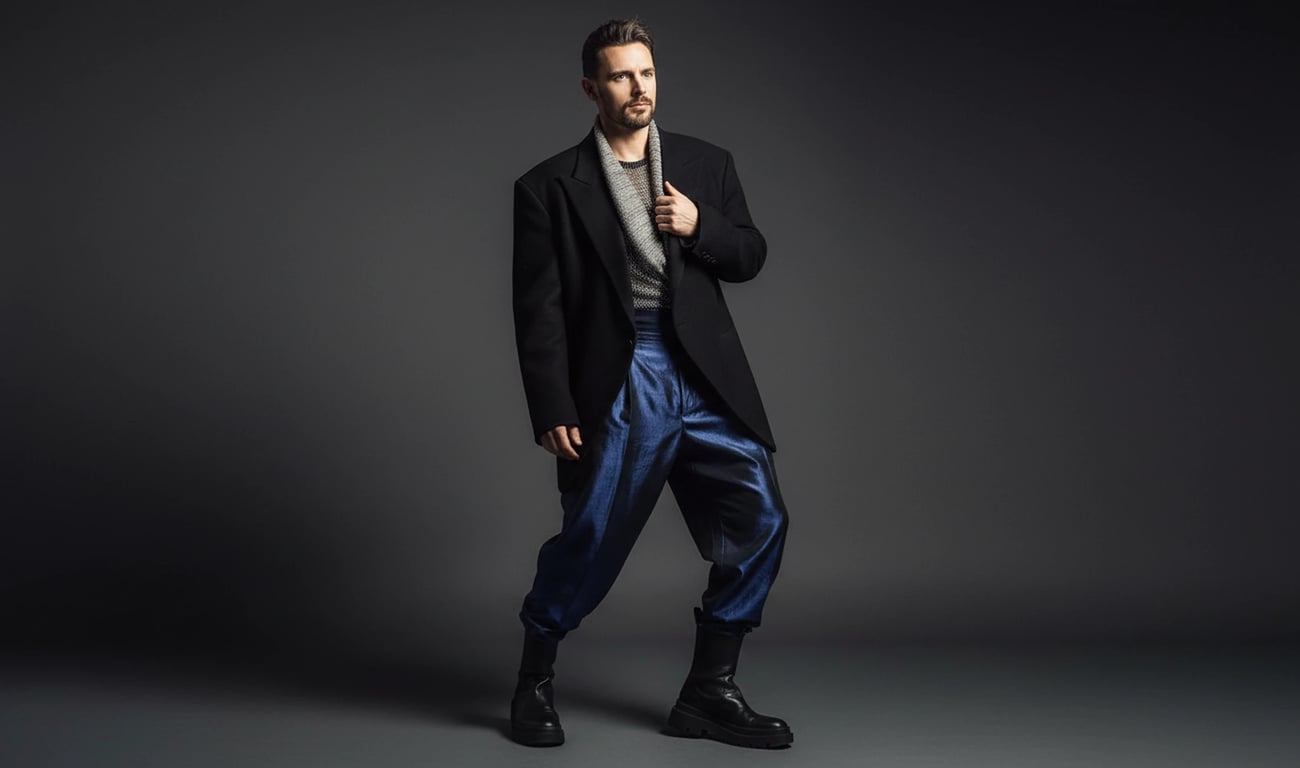 Designer Clothes filter after transformation - portrait styled in bold designer statement look