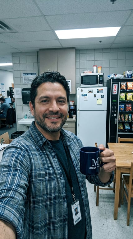 Turn this casual break room se...