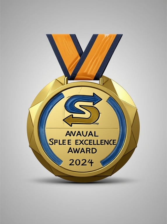 Interpret the hand-drawn medal...