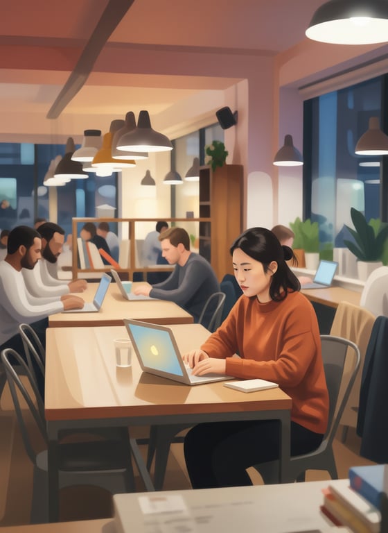 Transform this coworking café ...