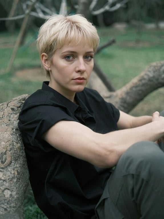 AI gender swap filter after transformation - casual portrait with realistic AI gender change