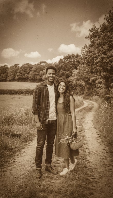 Use an AI antique photo filter...
