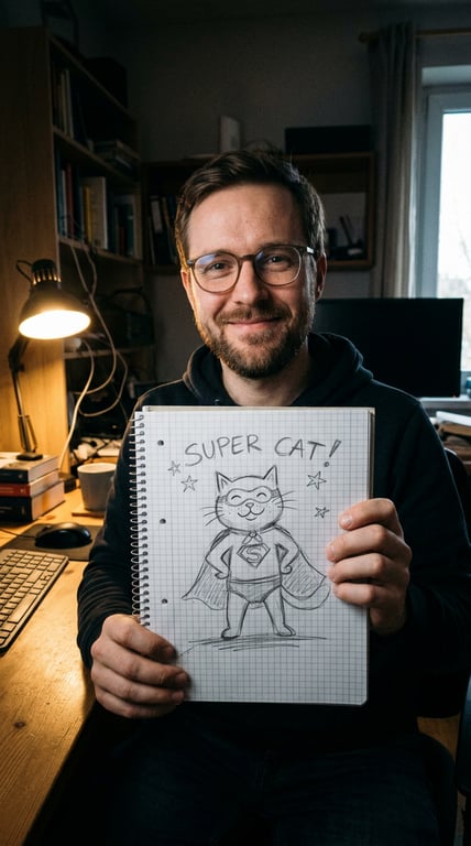 Redesign the rough cat superhe...