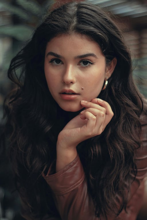 a portrait of a person transformed to wear a T-shirt with a custom fun logo, ensuring the logo is centered or intentionally placed, proportionally scaled, aligned with shirt seams, subtly distorted by fabric folds, and blended naturally with the original shirt material and lighting