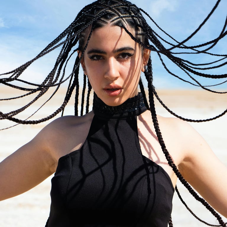 Gold Party Clothes filter before photo - natural portrait in everyday clothing with simple background