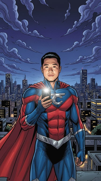 Extract the man in the center ...