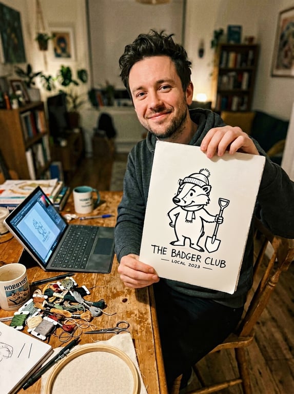 Transform the hand-drawn masco...