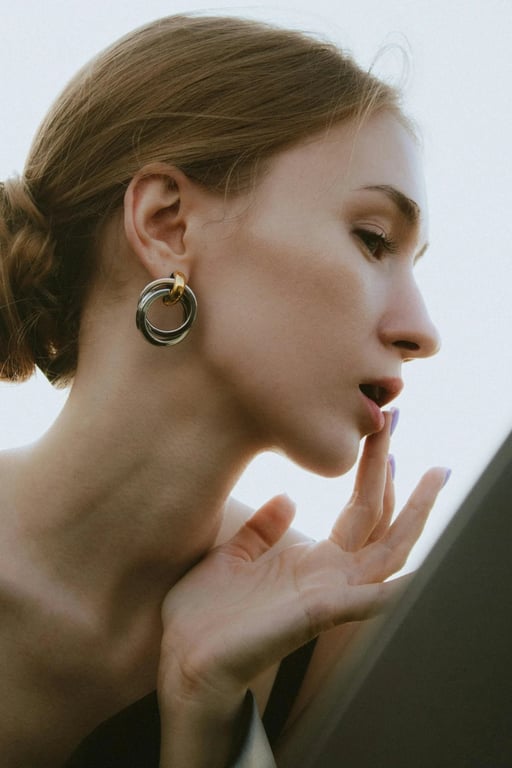 AI flip image filter after transformation - studio photo flipped horizontally with perfect symmetry