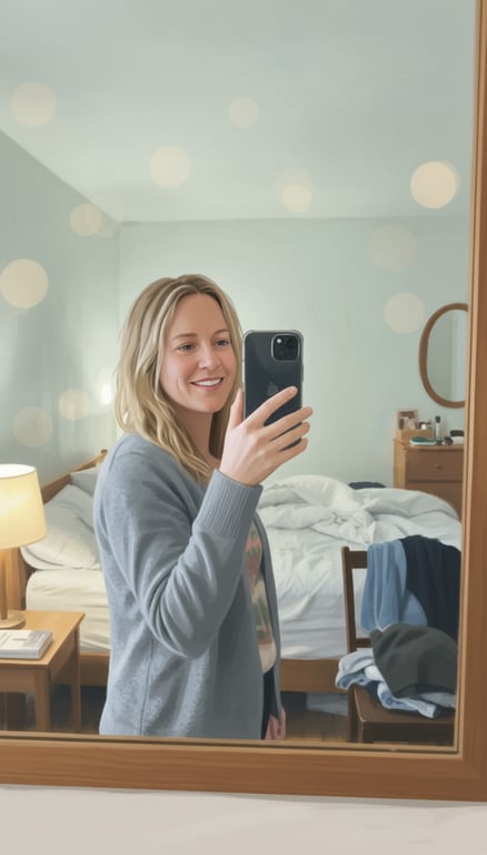 Convert this mirror selfie int...