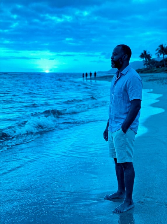 Convert the entire beach scene...