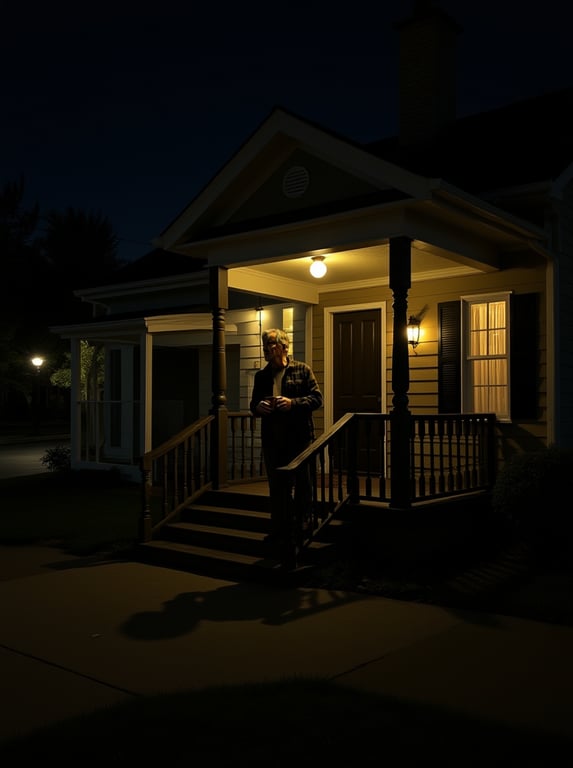 Evolve this noisy porch snapsh...