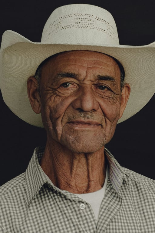 age ai generator before photo - man with a hat