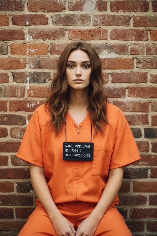 AI mugshot filter after transformation - image transformed into realistic police mugshot