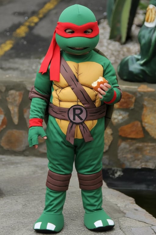 AI mutant ninja turtle outfit filter after transformation - creative portrait turned into mutant turtle warrior