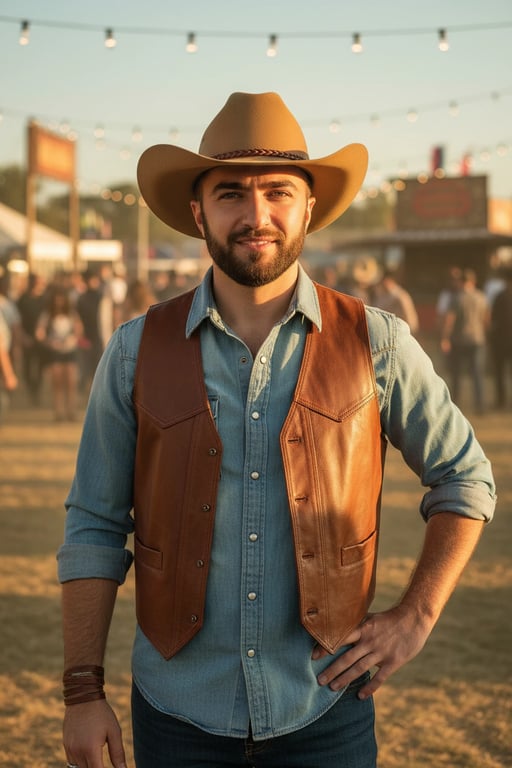 Festival Outfits filter after transformation - portrait wearing lightweight shirt festival outfit with simple clean lines
