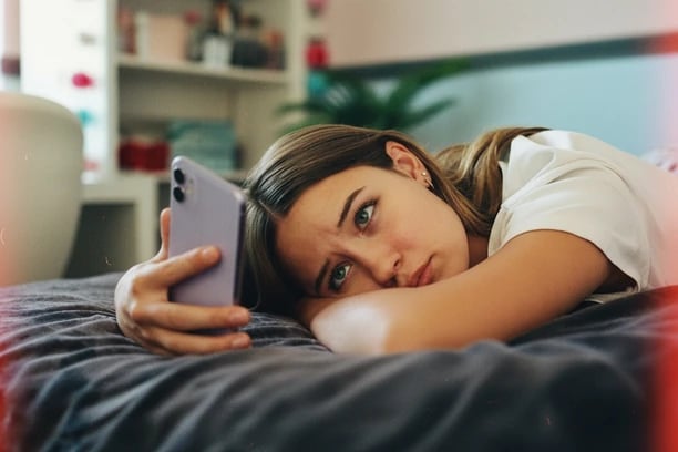 Retro filter after transformation - indoor portrait showing faded film-inspired tones