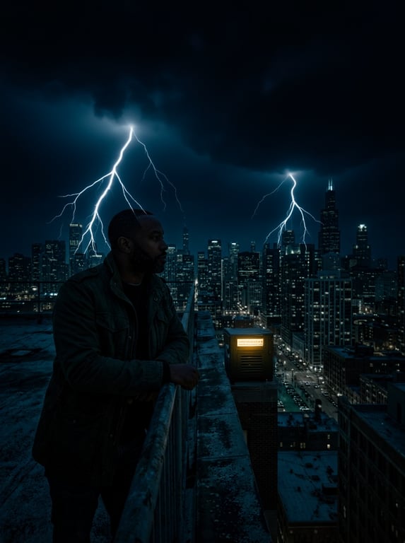 Reimagine this rooftop scene a...