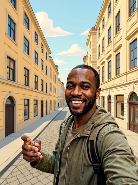 Reinterpret this photo as a st...