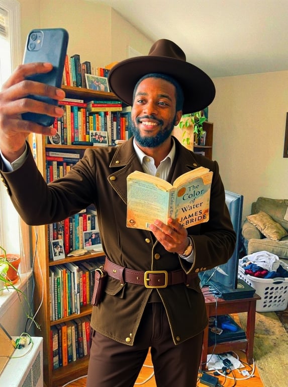 Use the person in the photo pu...