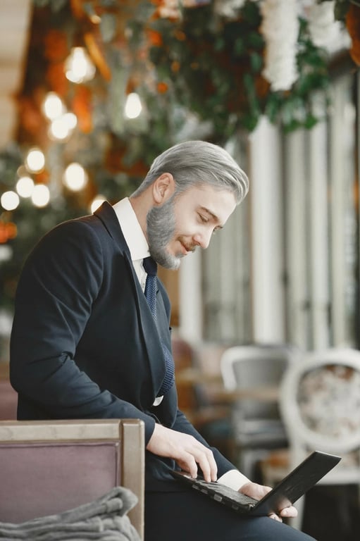 a portrait of a person recolored with silver hair tones that maintain realistic shine and layered depth