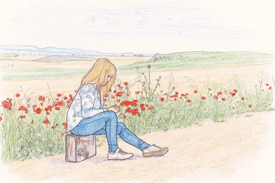 AI sketch filter after transformation - influencer photo recreated in artistic sketch look