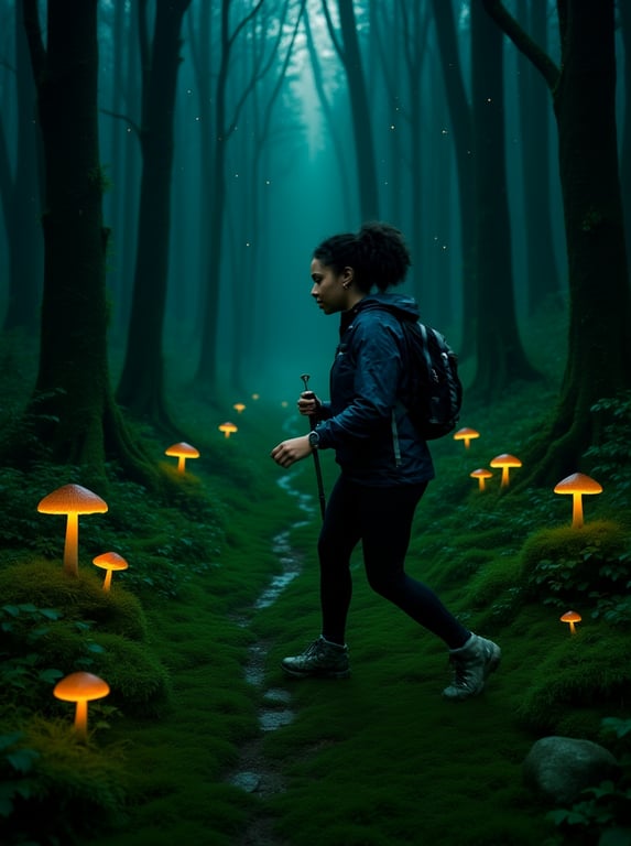 Convert this cloudy forest hik...