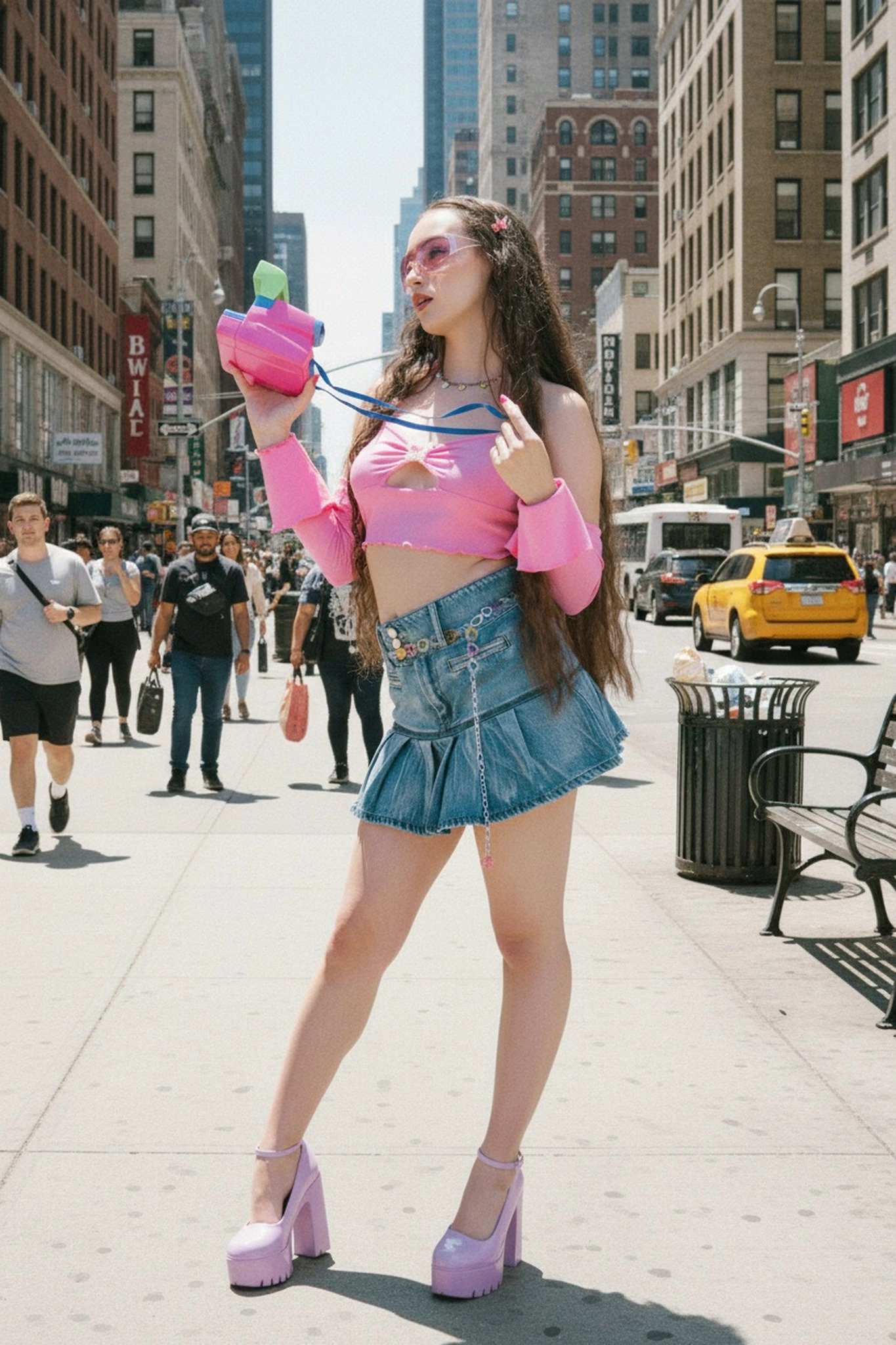 AI background generator after transformation - outdoor photo enhanced with AI background style