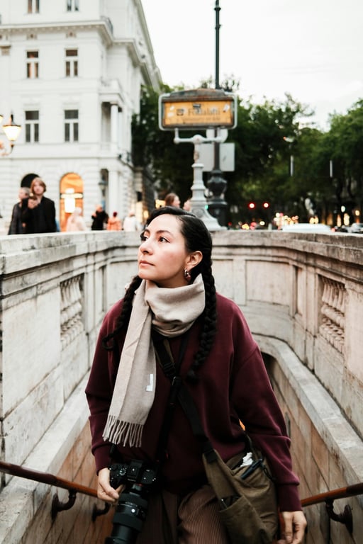 Fashion Week Outfits filter before photo - neutral portrait in everyday outfit with any simple or slightly detailed background