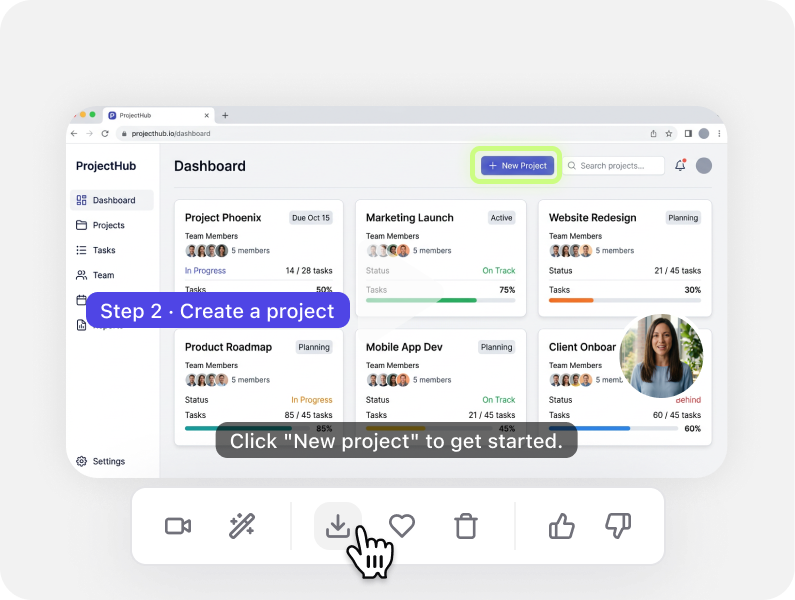 Buat dan ekspor video demo Anda