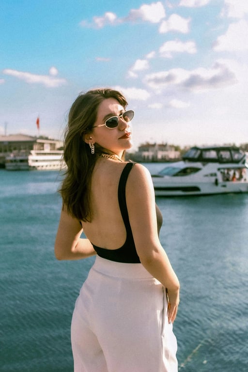 a portrait of a person transformed into a Japanese art style illustration with simplified facial features, clean linework, controlled color palette, balanced composition, and a clear Japanese visual identity