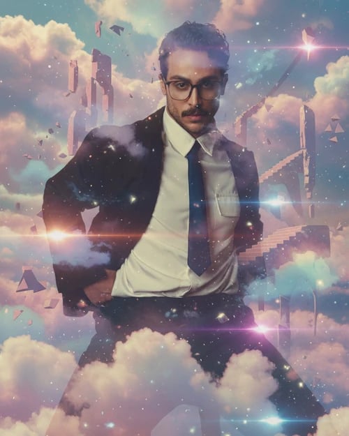 Dreamcore filter after transformation - portrait in glowing dreamcore fantasy style