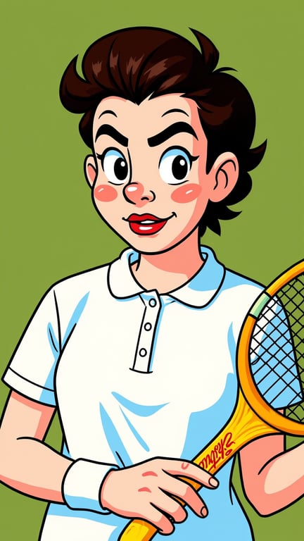 a portrait of a person transformed into a classic Looney Tunes–style cartoon illustration, emphasizing theatrical exaggerated facial expressions, oversized eyes and mouth, elastic squash-and-stretch body proportions, bold clean contour lines, smooth hand-painted cel-style shading, dynamic character posing, and a lively slapstick animation atmosphere inspired by golden-age American cartoons.