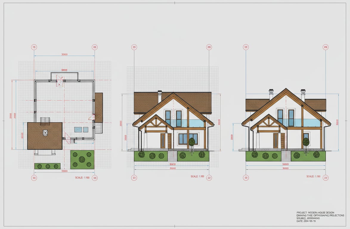 a CAD drawing created to resemble real engineering or architectural plans, prioritizing clarity, accuracy, and readability