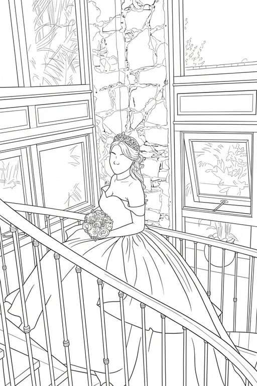 AI coloring page filter after transformation - image turned into clean black and white line art