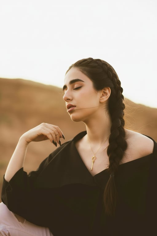 generate a braided hairstyle that incorporates volume, smooth textures, and a natural finish, blending seamlessly with the subject’s overall hairstyle and face shape