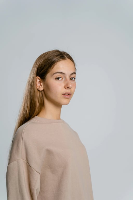 AI skin color changer after transformation - woman portrait with lighter skin tone