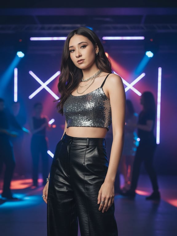 Party Clothes Ladies filter after transformation - portrait styled in trendy women party fashion