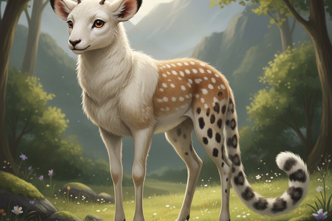 a semi-realistic animal hybrid created as a single coherent organism, with unified anatomy, gradual trait fusion, soft textures, and a calm naturalistic visual tone
