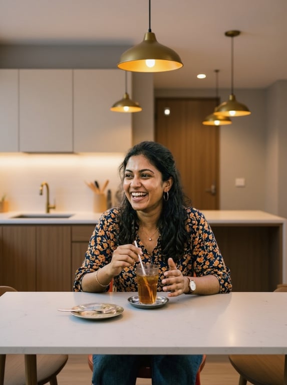 Convert the outdoor café scene...