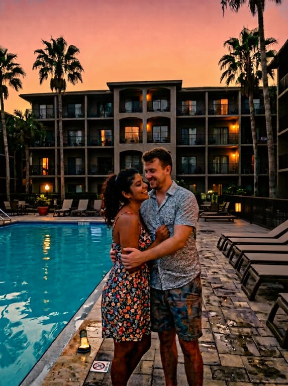 Convert this casual dusk resor...