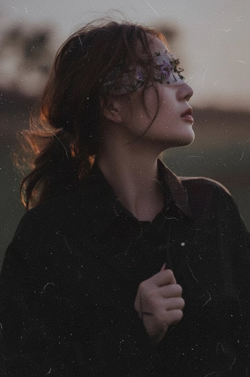 AI 90s filter after transformation - portrait with retro 90s film grain and warm tones