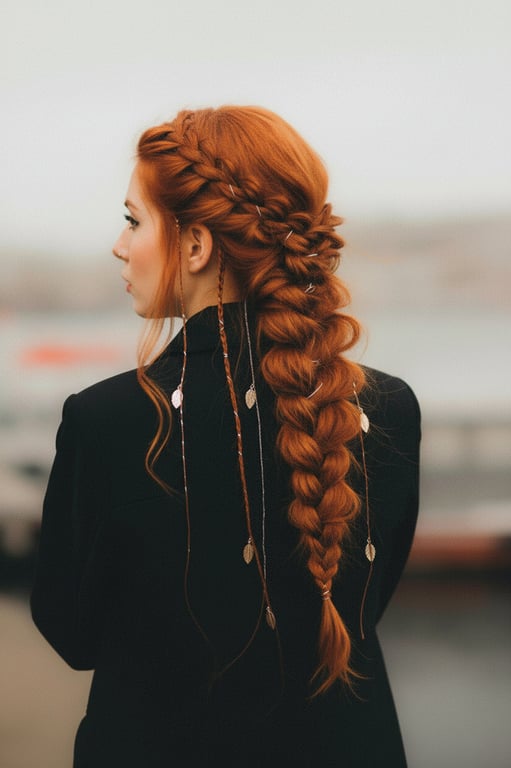 generate a hairstyle with braids that feel unique and custom-fit, adapting the braid size and placement to the subject’s face shape, hair texture, and personal style