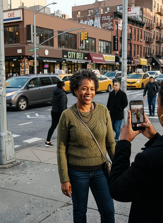 Transform this urban snapshot ...