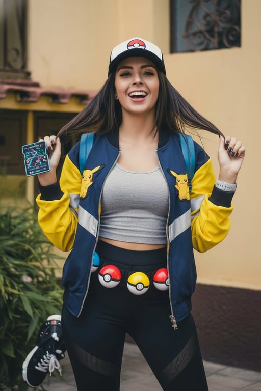 AI Pokémon trainer filter after transformation - portrait reimagined as Pokémon anime trainer