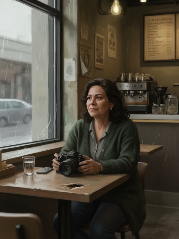 Reimagine this polished café c...