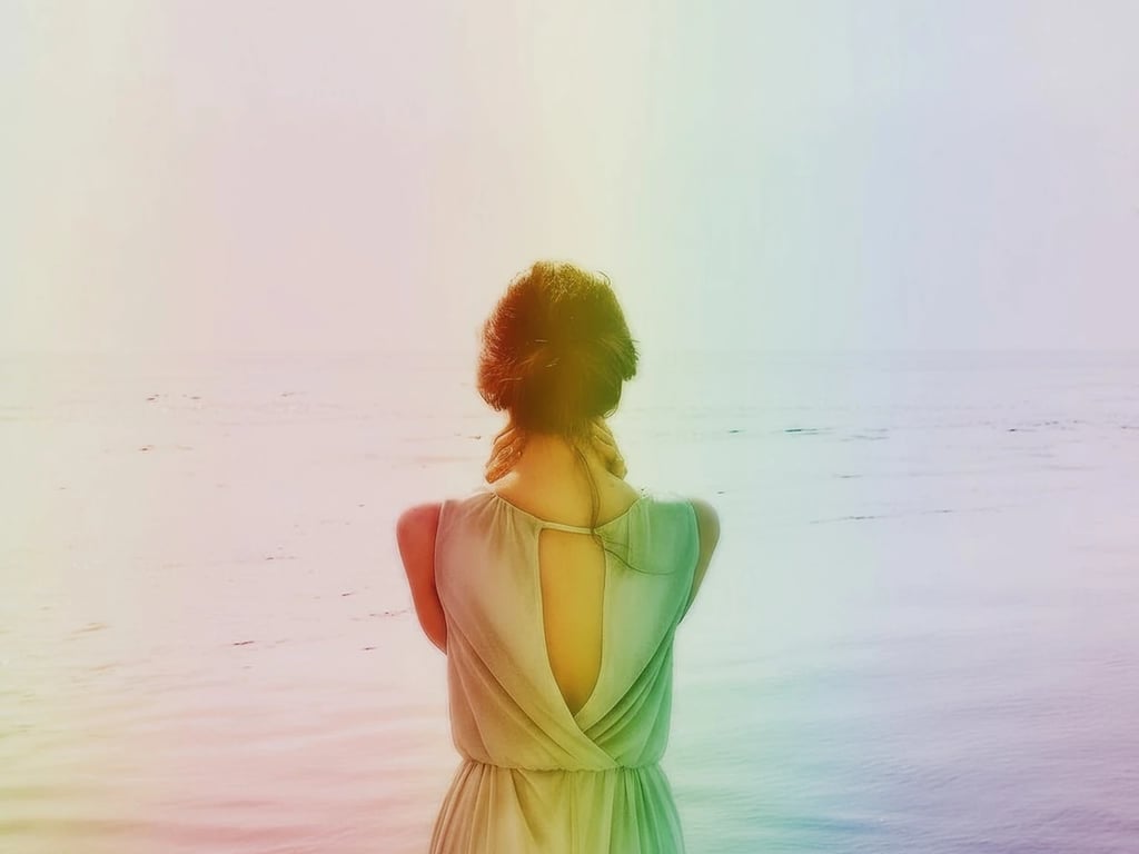 AI color splash filter after transformation - casual portrait showing selective color enhancement